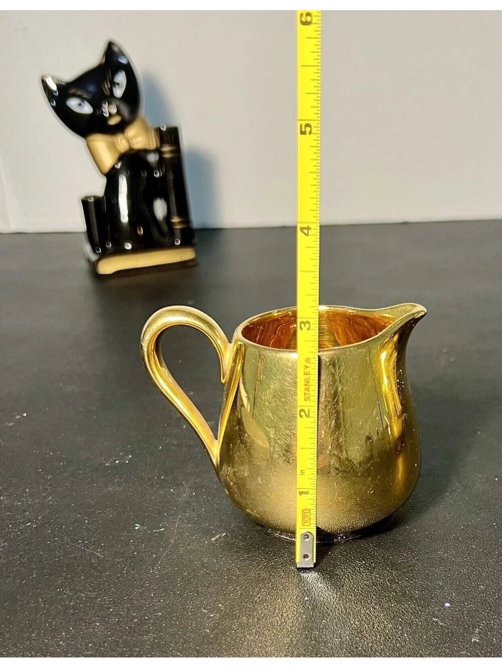 Royal Crown China LBC USA 1950s 22kt Gold Creamer Sugar Bowl Set, 3x2.75”